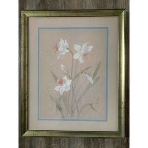 White Daffodils, M Storm Framed Print